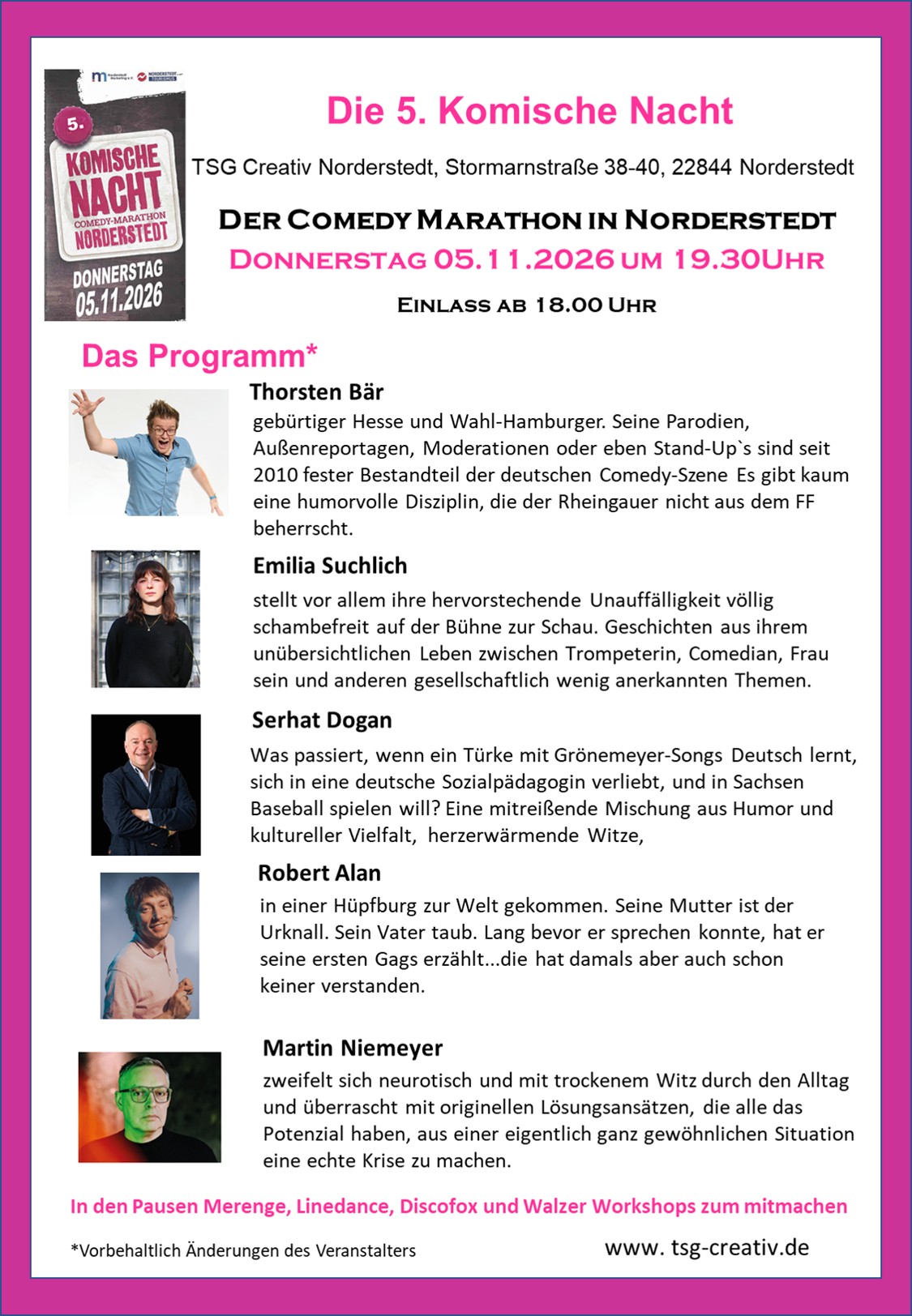 2026 11 Programm 5. Komische Nacht