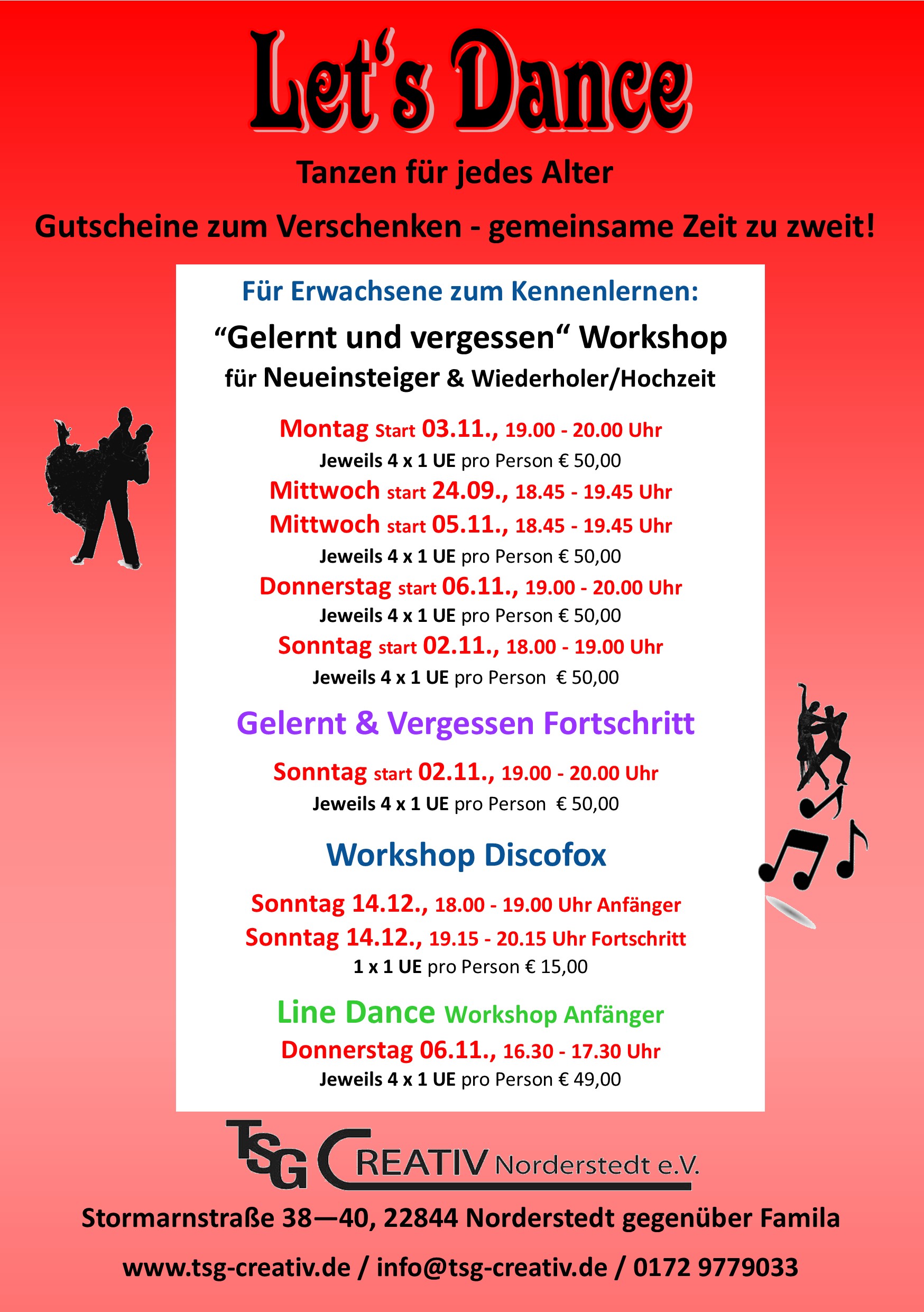 Workshops für Erwachsene