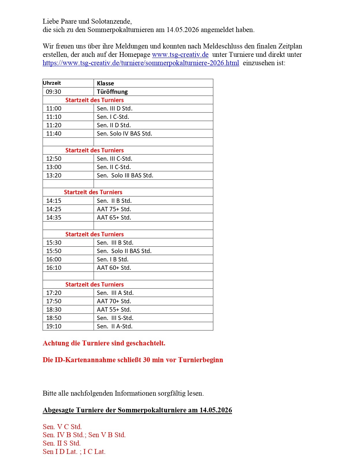 Zeitplan